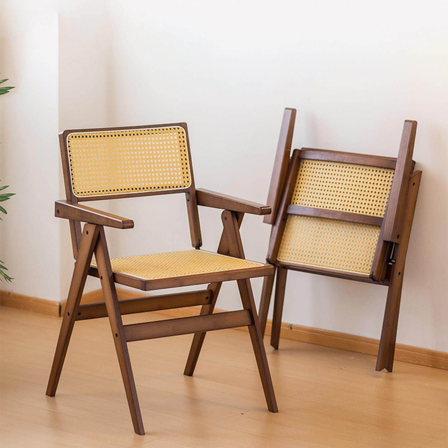 新中式藤编折叠靠背椅家用楠竹实木椅子客厅茶桌休闲凳子收纳便携,住宅家具,折叠椅/躺椅,淘宝优惠券,粉丝福利购,淘宝优惠卷