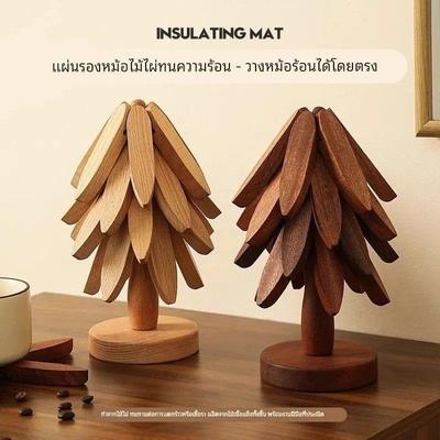 隔热垫一棵树桌垫碗垫杯垫创意家用防烫餐垫实木茶托可爱桌面摆件