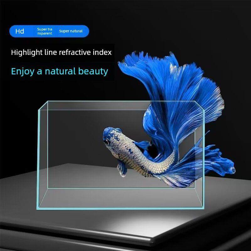 金晶五线超白玻璃鱼缸家居客厅大矩形水缸景观鱼缸斗鱼鱼缸