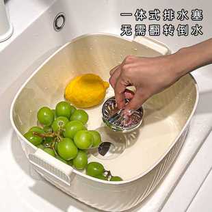 zg沥水篮家用厨房食品级水槽洗菜盆多功能加厚水果篮蔬菜轻奢收纳