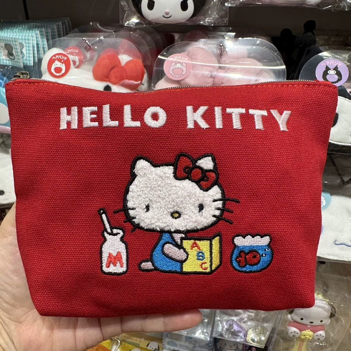 日本三丽鸥复古风kitty洋气收纳包50周年限定款单肩手提包零钱包
