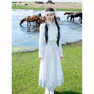 蒙古少女特色传统成人服饰拍摄写真蒙古族舞台装 草原旅拍服饰女装