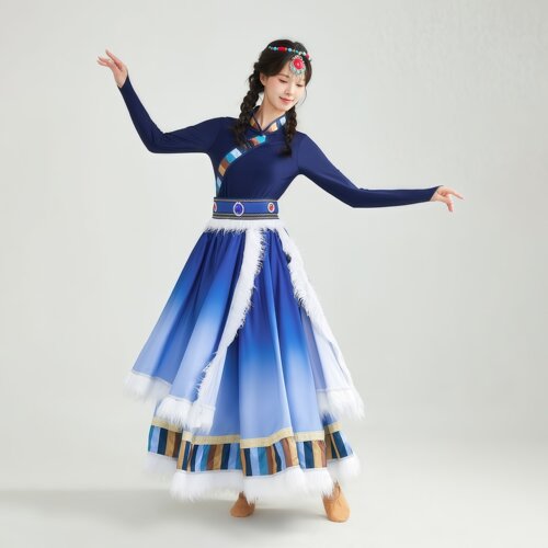 2026藏族女高端艺考藏裙半身裙