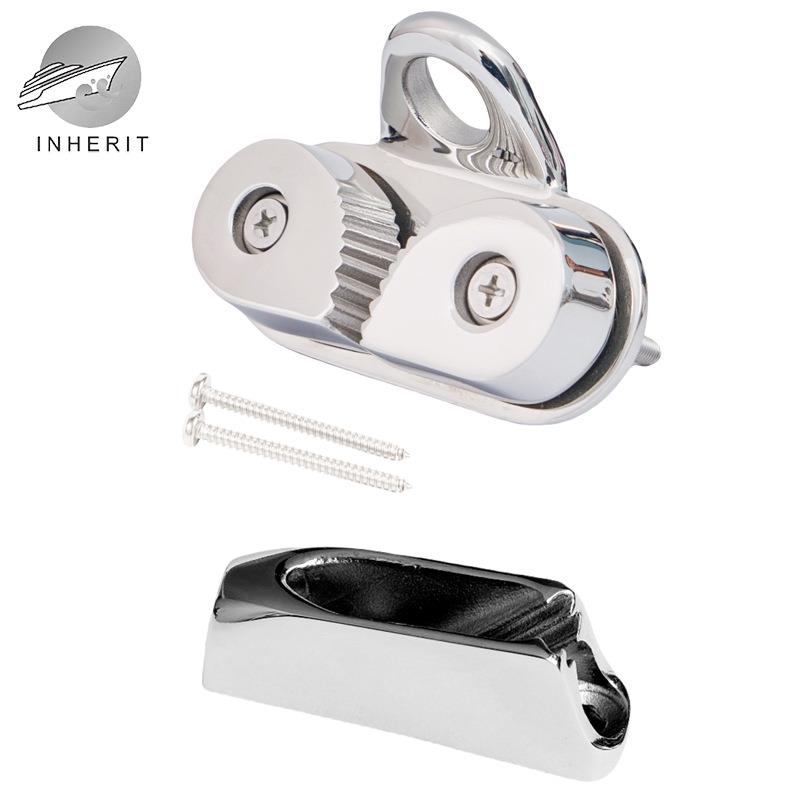 不锈钢316夹绳器85*38 船用绳索卡扣松紧缓冲配件 普拉提夹绳板