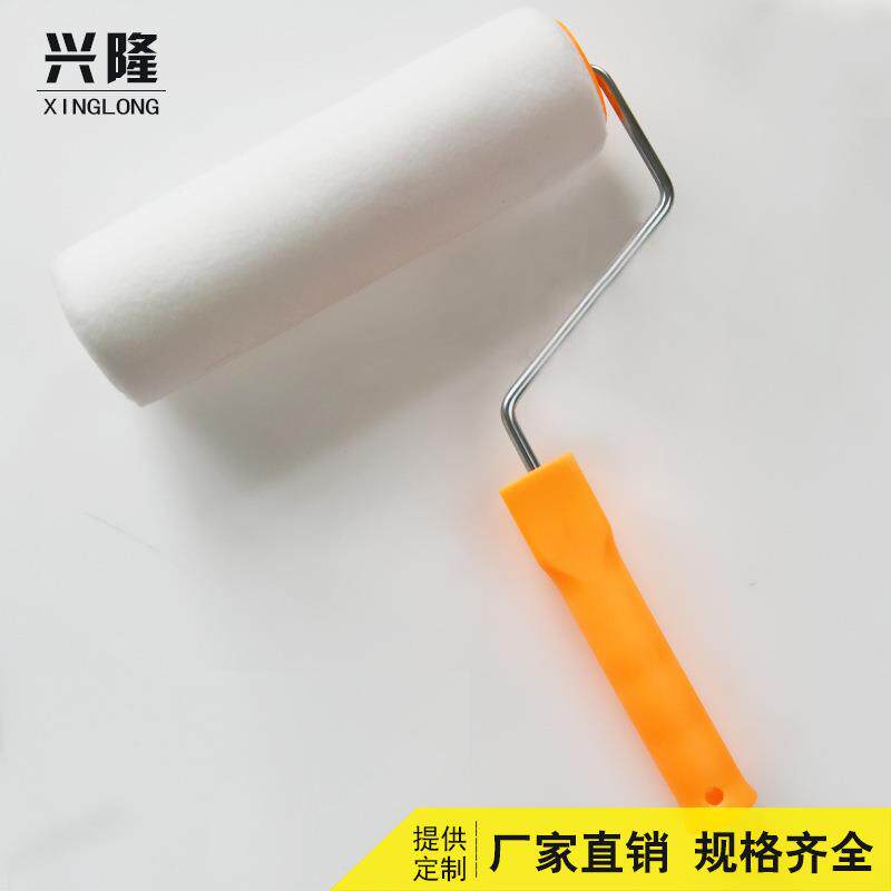 厂家直销 9寸纯平无缝滚筒刷乳胶漆滚筒家用油漆滚子细毛短毛滚刷