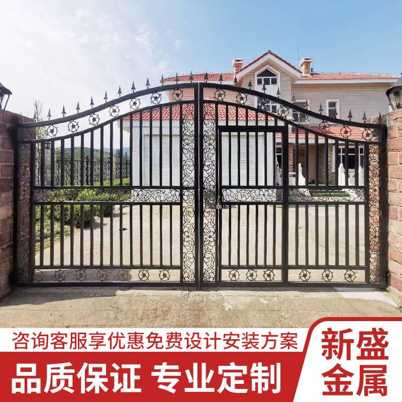 铁艺大门别墅花园乡村家用庭院双开关入户门农村自建房院子围墙大