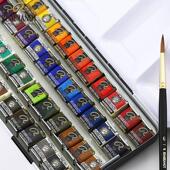 特伦斯·伦勃朗固体水彩画集12色24色48色水貂毛刷