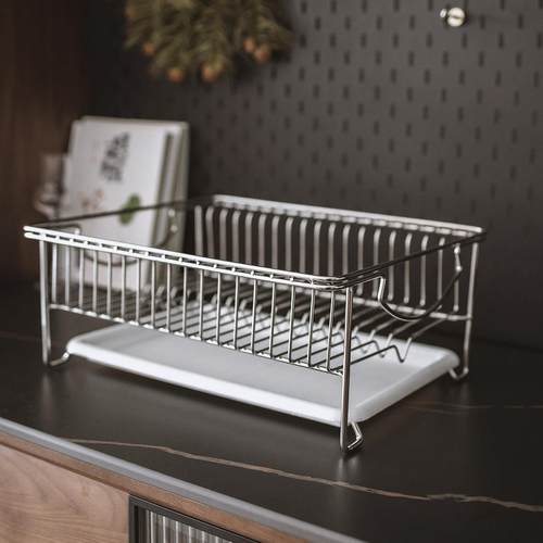 半宅不锈钢碗架沥水架厨房台面置物架整体橱柜碗碟架盘碗水杯子收