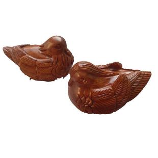 酸枝木雕手把件 婚庆姻缘工艺礼品 手玩木雕风水小摆件 情侣鸳鸯