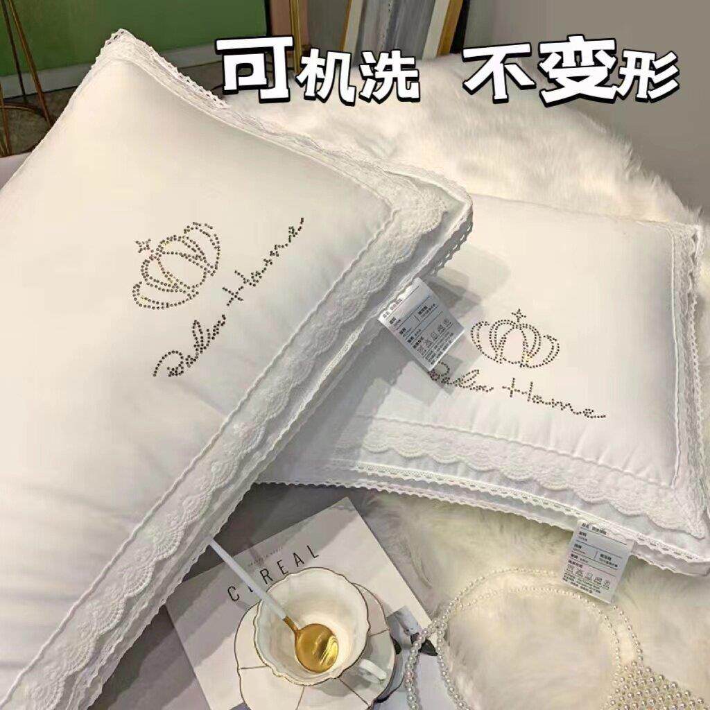 枕芯一对家用超柔羽丝绒枕头不塌陷不变形护颈椎宿舍单人男女枕头