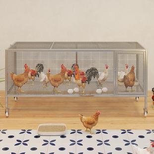 鸡笼子家用室外养鸡专用养殖笼宠物栅栏特大号防黄鼠狼赠粪便托盘