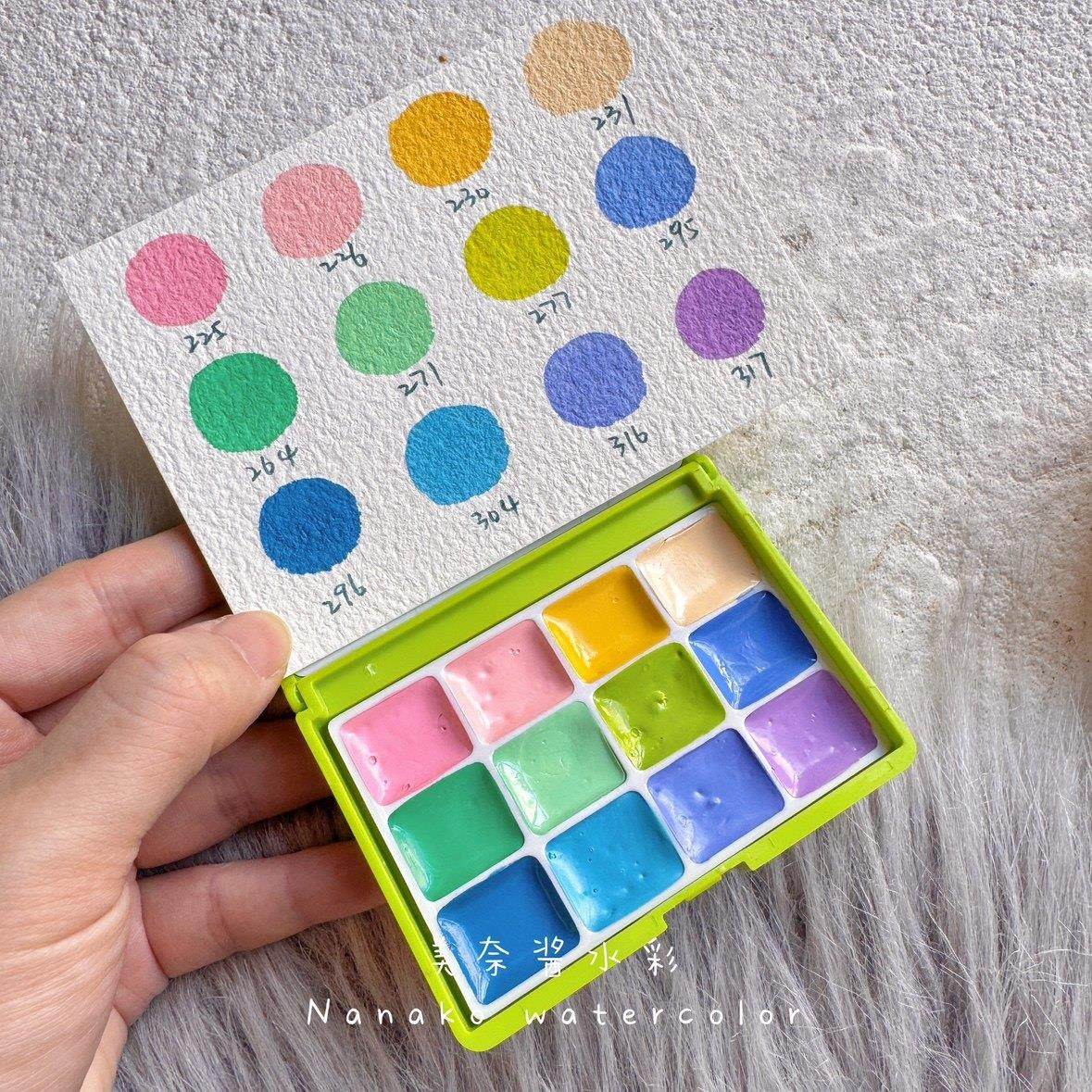 荷尔拜因马卡龙糖果色套装水彩颜料固体 12色5ml迷你单支套装,文具电教/文化用品/商务用品,水彩颜料,淘宝优惠券,粉丝福利购,淘宝优惠卷