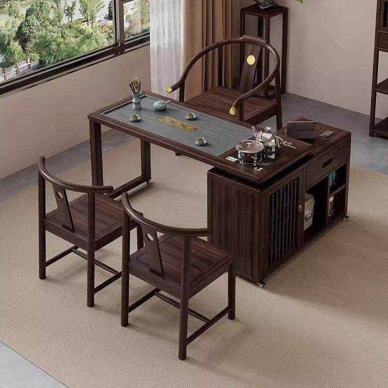 阳台小茶桌2025新款高端乌金木客厅实木内嵌式茶盘茶具茶台一整套,住宅家具,家用茶台/茶桌,淘宝优惠券,粉丝福利购,淘宝优惠卷