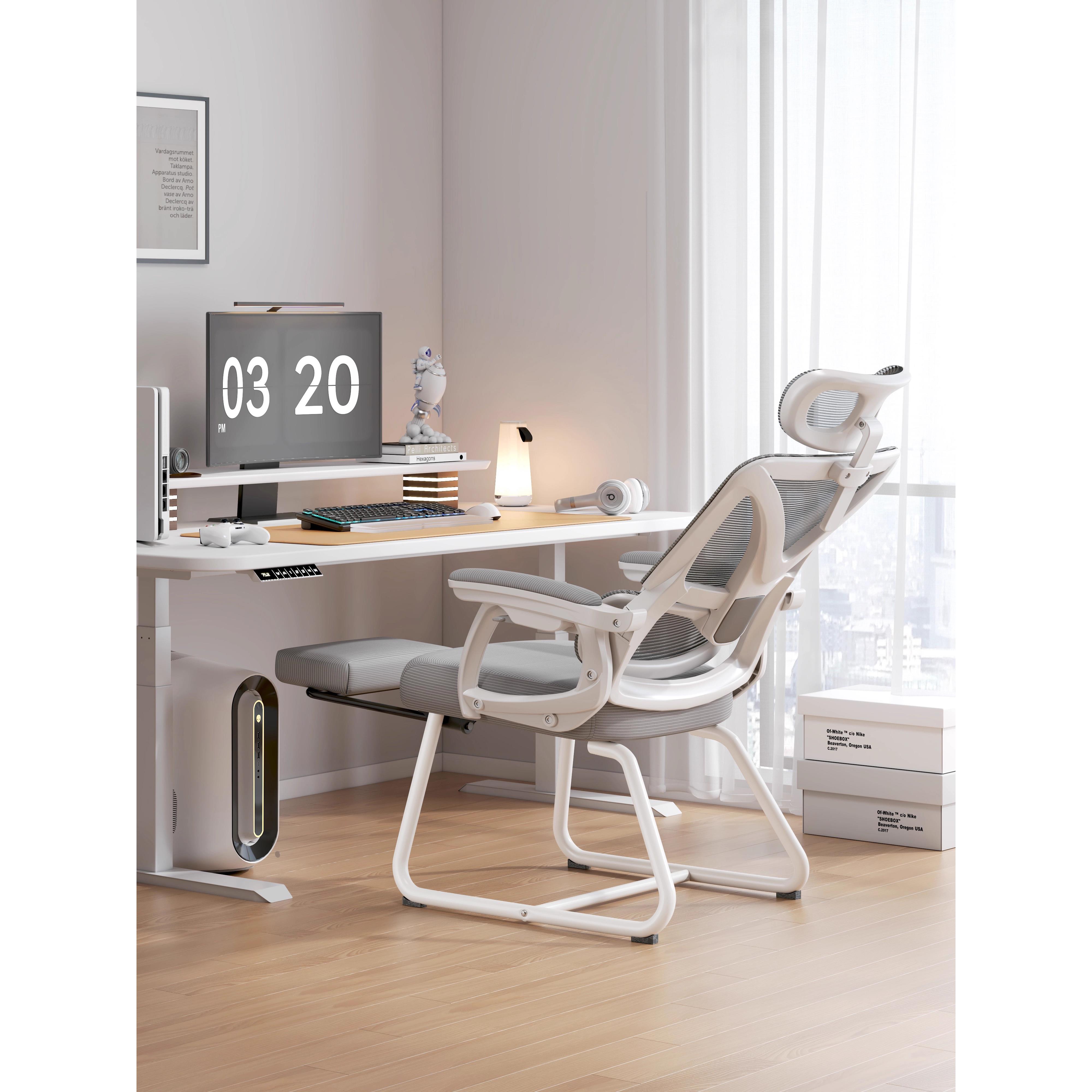 办公椅舒适久坐护腰电脑椅办公室午休躺坐两用椅员工椅人体工学椅