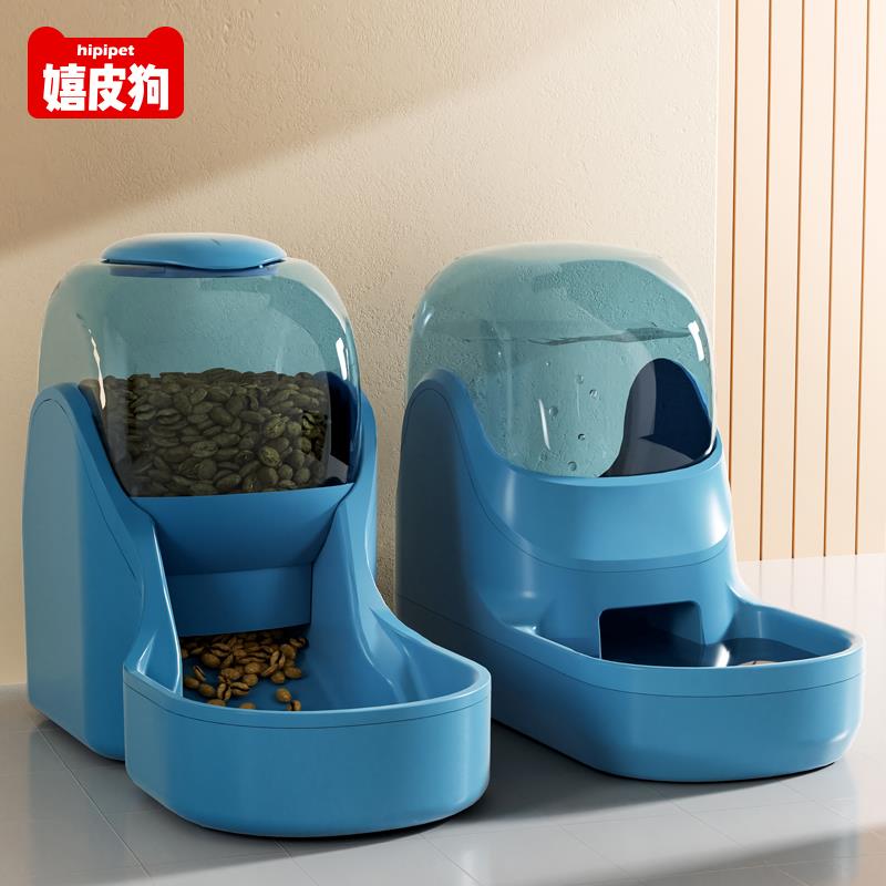 猫咪饮水机狗狗自动喂食器猫粮不湿嘴喝水流动不插电宠物泰迪用品