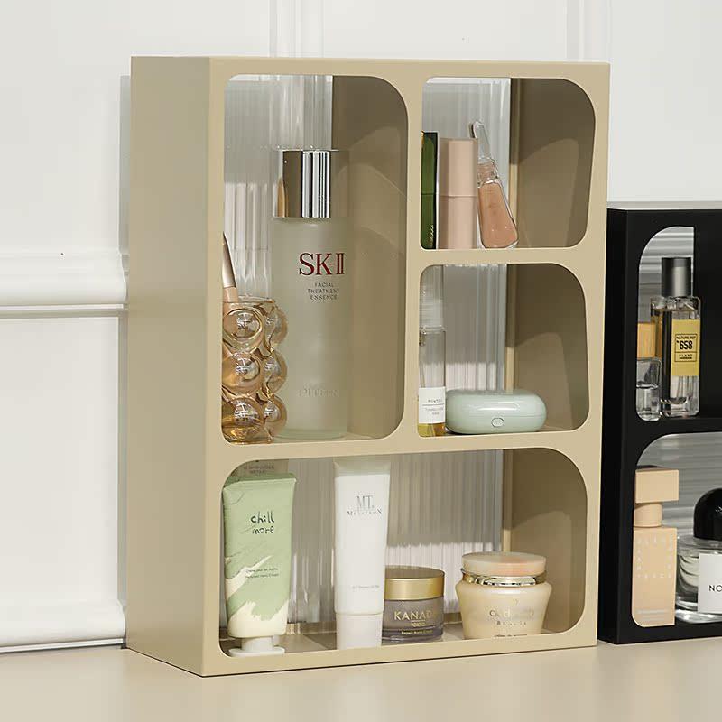 原创设计玄关置物架 ins风桌面多层杂物架化妆品收纳架铁艺杯子架