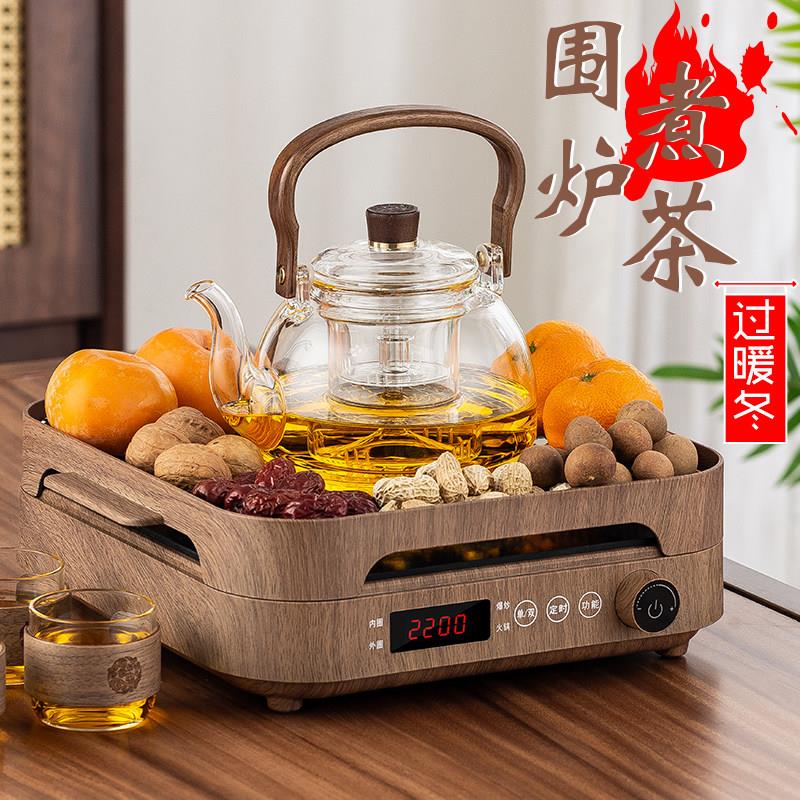 围炉煮茶2025新款室内家用玻璃烧水壶养生网红罐罐茶煮茶器具套装