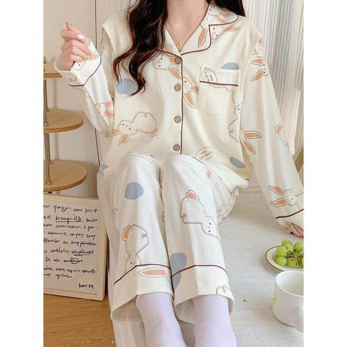 月子服夏季薄款产后纯棉哺乳睡衣孕妇怀孕期产妇坐月春秋喂奶家居