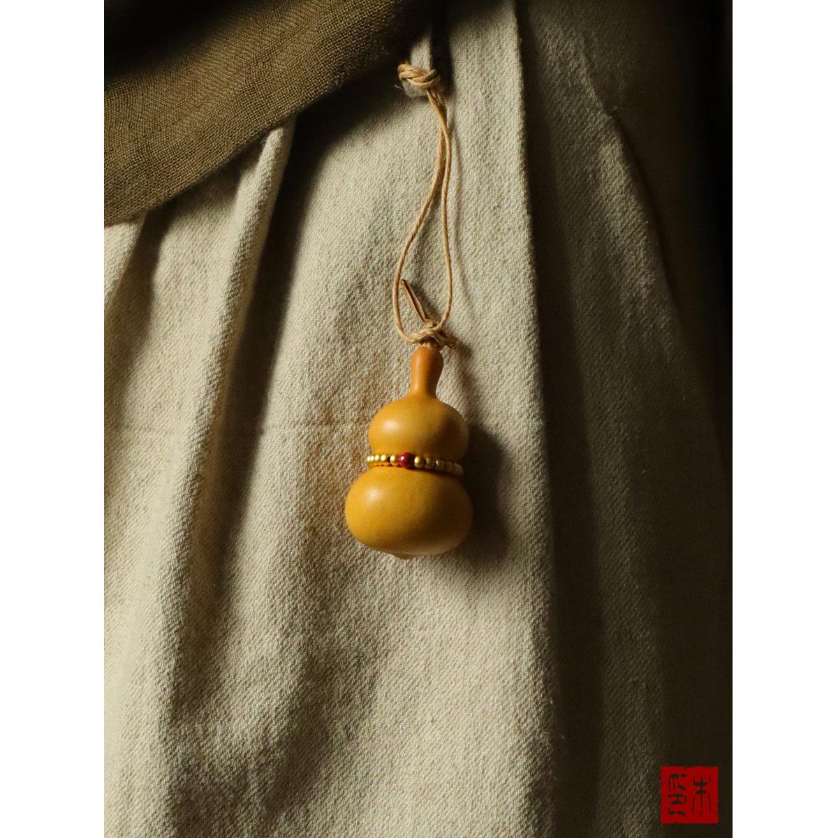 木眠 「藤挂福锦」原创天然葫芦手把件挂腰手捻随身文玩挂饰礼物