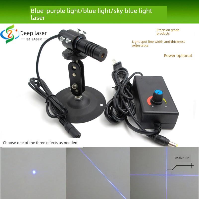 可调蓝紫光405nm蓝光450nm天蓝光488nm激光器点状一字十字线模组