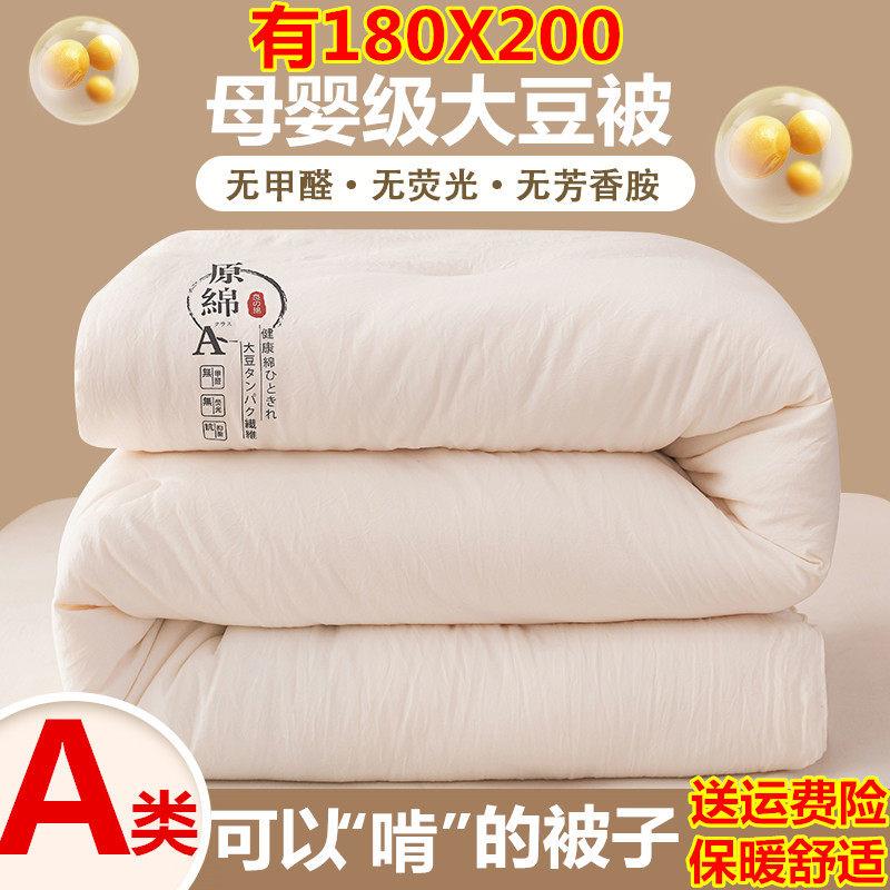 一米八乘两米被子A类1米8乘2米被芯大豆纤维冬被180x200保暖10斤