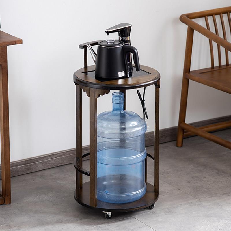 小茶台茶桌边柜茶几烧水一体茶吧机移动水桶架茶水柜子家用茶水架