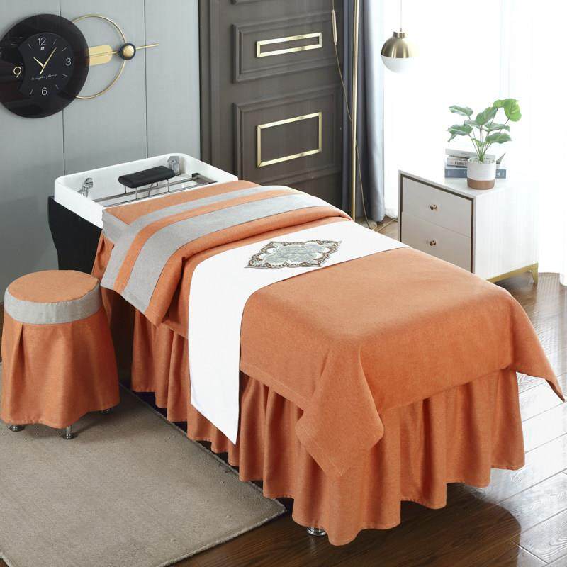 高档头疗洗头床罩养发馆理疗SPA泰式床套美容美发理发店纯色白简,床上用品,床单,淘宝优惠券,粉丝福利购,淘宝优惠卷