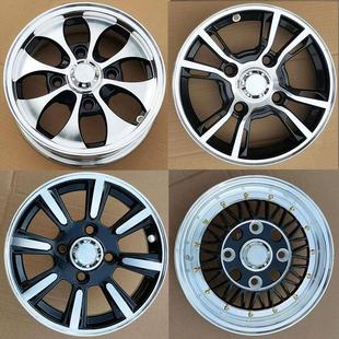 70r12安装 12铝合金轮毂135 12寸铝钢圈1457012电动四轮车155