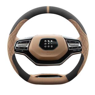 塞力斯蓝电E5 E3 E5plus方向盘套超薄专用翻毛皮防滑吸汗把套冬季