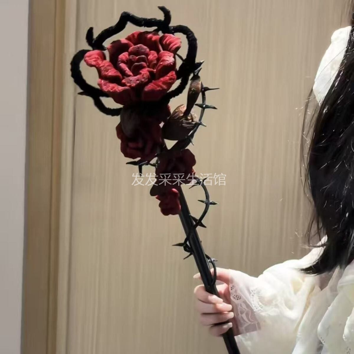 荆棘蔷薇花宝剑扭扭棒手工diy图片