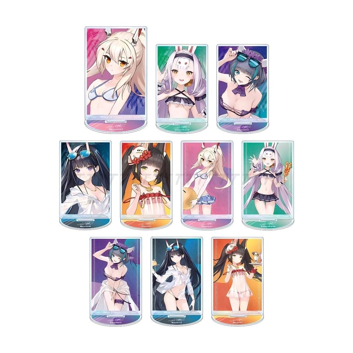 日谷盲袋 AMNIBUS碧蓝航线原创插画泳装 立牌盲袋 动漫周边谷子