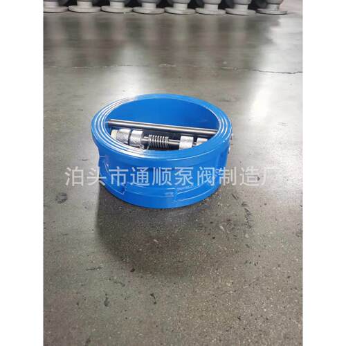 定制DH77X-10/16双瓣止回阀手动立式逆止阀对夹蝶式止回阀dn100