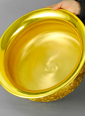 热销纯铜聚宝盆摆件大号中式香炉客厅店铺玄关桌面装饰存钱罐开业