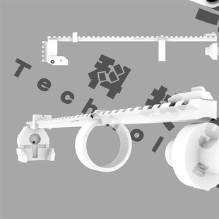 热销悍迪TEC9碳纤维打印套件改装升级配件后托并联导轨无功能 酷