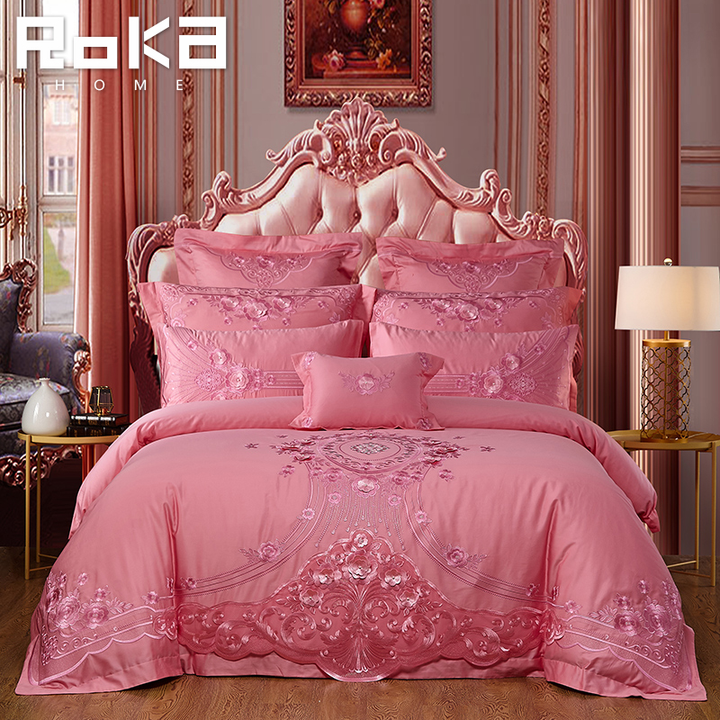 婚庆四件套乐宅美家全棉刺绣