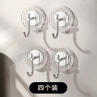 毛巾门后粘胶强力浴室粘钩挂钩打孔厨房亚克力卫生间轻奢免挂衣钩