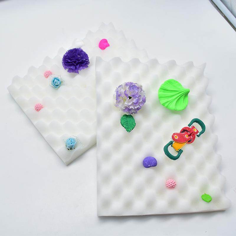 2pcs 翻糖糖花晾干定型波浪海绵垫 烘焙翻糖蛋糕工具泡沫垫