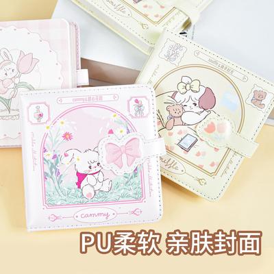 Mikko磁扣本复古皮质笔记本少女心手账本高颜值彩色内页日记本子