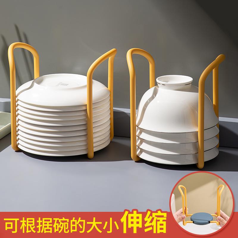 新款旋转伸缩碗架厨房置物架塑料沥水架灶台小型碗收纳架