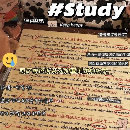 Kaisa维塔斯VERITAS加厚美式A4拍纸本大本白黄办公笔记本可撕