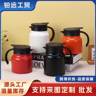 茶水分离闷茶壶图案定 316不锈钢焖茶壶大容量保温茶壶显温款 制