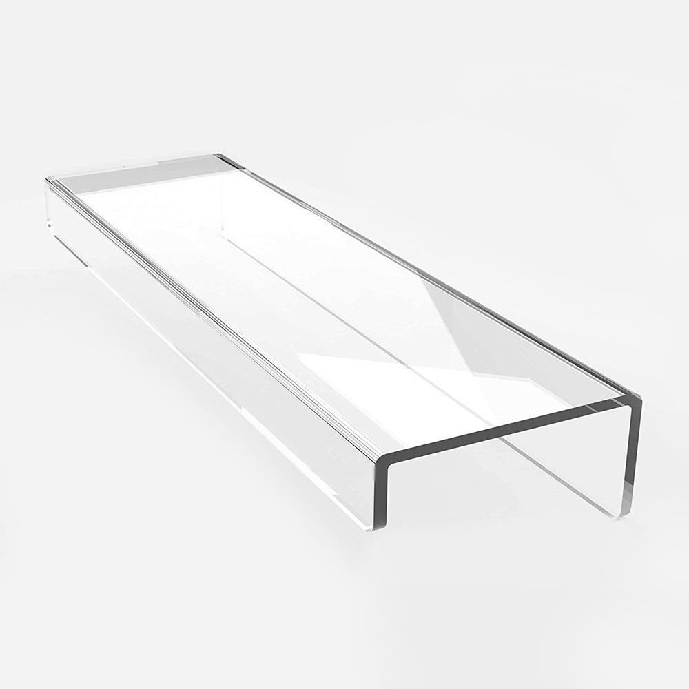 亚克力墙上置物架透明U型展示架书架厨房卫生间浴室壁挂收纳架