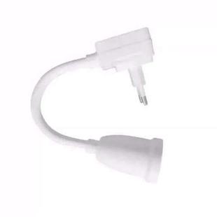 厂家直供欧规万向360度软管e27螺口灯座带独立开关通用两插带胶皮