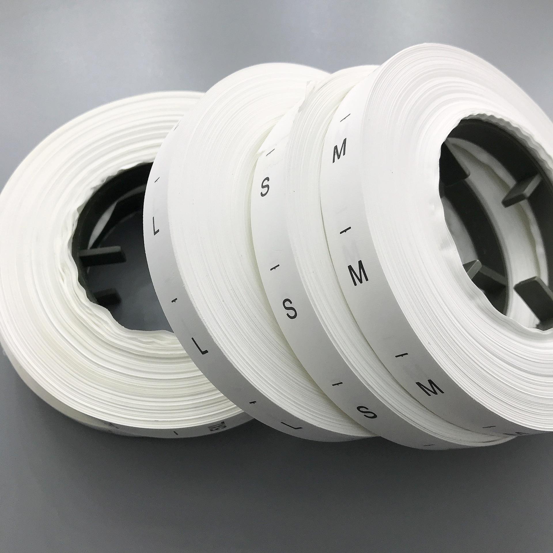 厂家现货水洗标90-160尺码 印唛洗水唛服装尺码标大小号XXS-8XL码