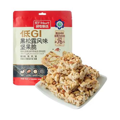 RT-Mart 低GI黑松露风味坚果脆100g 坚果添加量≥76%