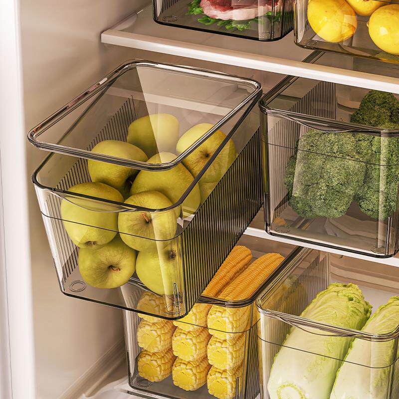 冰箱收纳盒透明特大容量水果蔬菜储物盒冷藏冷冻沥水保鲜盒整理盒