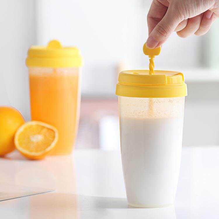 彤乐 手动搅拌杯 豆浆杯 广告礼品杯 旋转杯盖 厂家