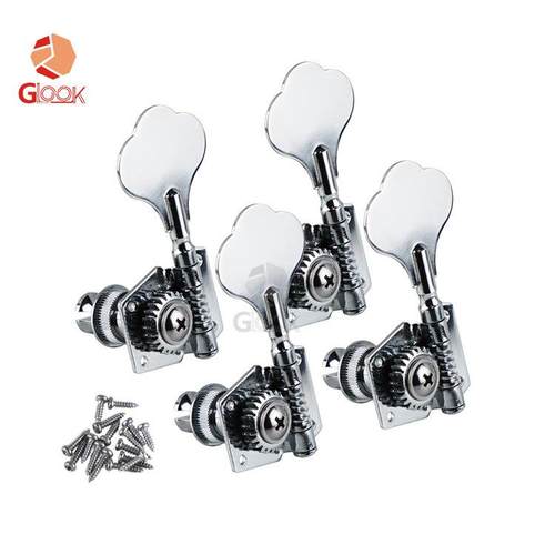 电贝司弦钮 BASS贝斯开放梅花柄弦钮 弦准琴钮旋钮 配件 银色