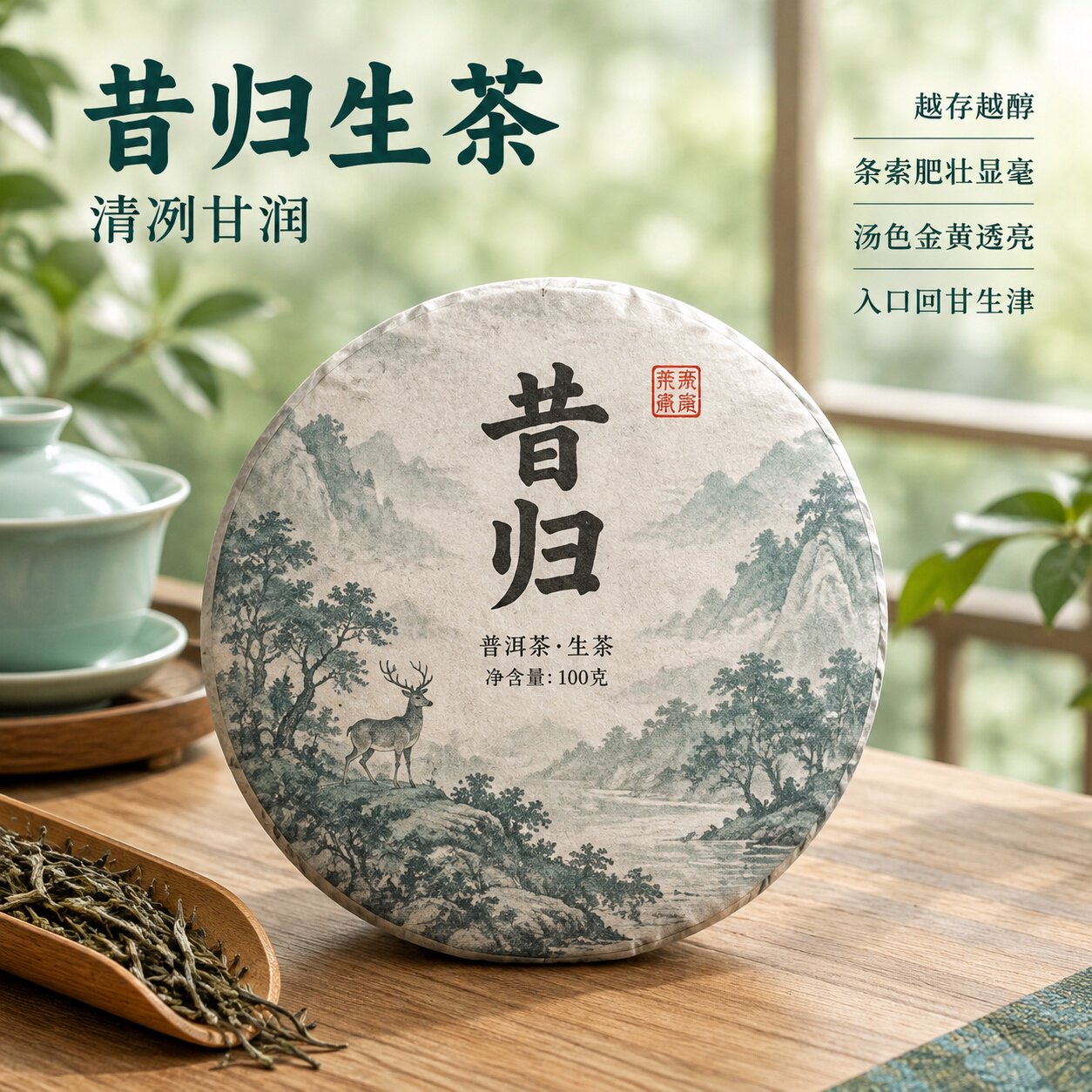 【口粮好茶】昔归生茶饼100克357克7饼装云南普洱口粮茶散装