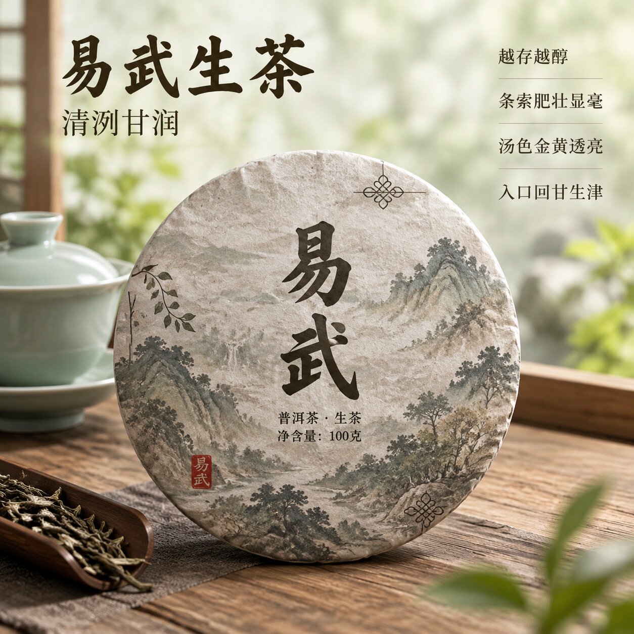 【口粮好茶】易武生茶饼100克357克7饼装云南普洱口粮茶散装